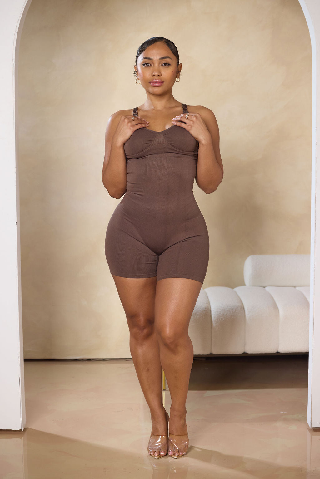 Sculpt & Lift Bodysuit – Brown