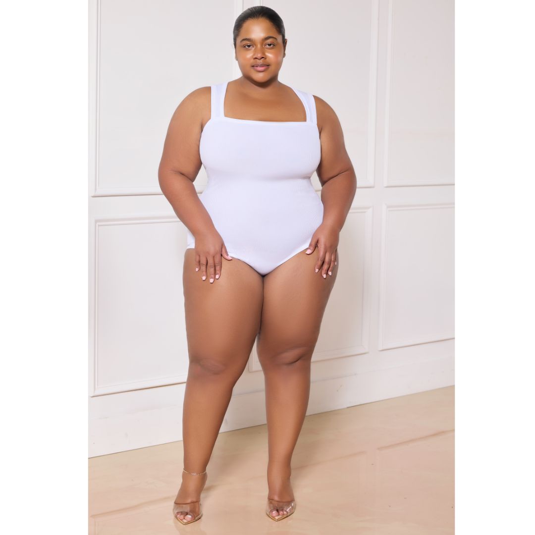 Gray Tummy Control Tank Bodysuit