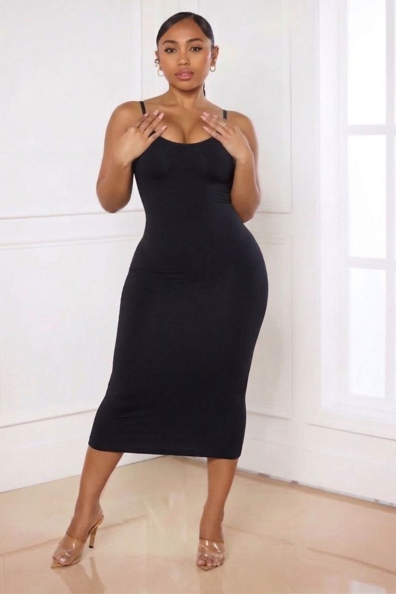 Curve Sculpt Dress – Black