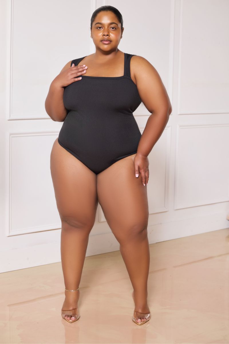 Black Tummy Control Tank Bodysuit